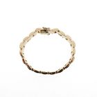 Image 8 of Vintage two-tone gold wide link bracelet