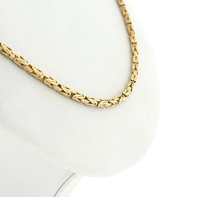 Image 6 of Golden Square Byzantine Chain Necklace