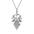 Image 3 of White gold pendant of a bunch of grapes with diamonds; Approx. 1.42 ct.