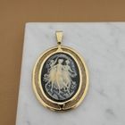 Image 8 of Gold cameo portrait pendant with the Three Graces