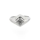 Image 3 of White gold ring with diamond 0.16 ct.