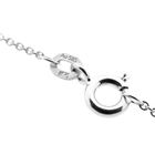 Image 5 of White gold thin anchor link necklace | 42 cm