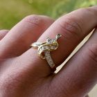 Image 10 of Gold ring with zirconia