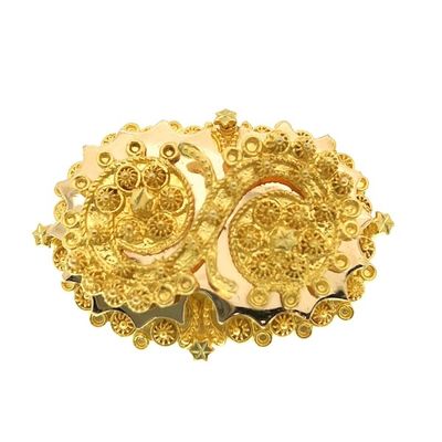 Image 1 of Antique gold brooch, cap bell