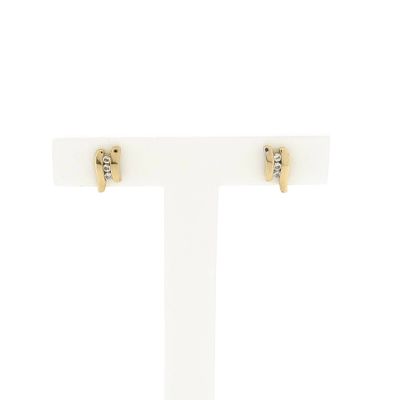 Image 1 of Earrings with Zirconia; 8 Karat