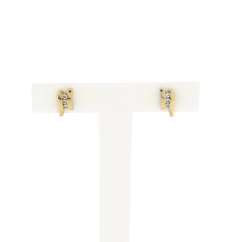 Image 1 of Earrings with Zirconia; 8 Karat