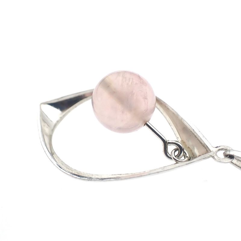 Image 6 of Silver pendant with rose quartz