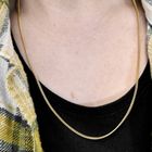 Image 7 of Gold gourmet link chain | 61 cm