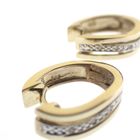 Image 5 of Two-tone gold hoop earrings with diamonds | 0.03 ct.