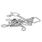 Image 7 of White gold thin gourmet link necklace | 40 cm