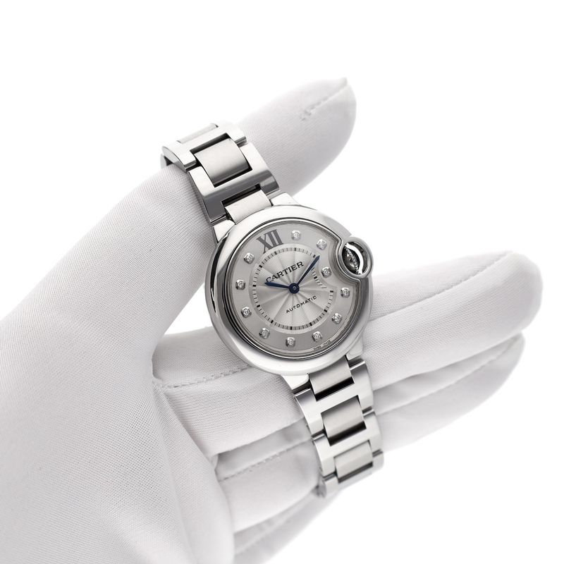 Image 7 of Cartier Ballon Bleu 33mm 3489 / W4BB0021; Automatic women's watch with diamonds