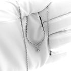 Image 9 of White gold necklace with a fixed pendant and a 0.085 ct. diamond | 43.5 cm