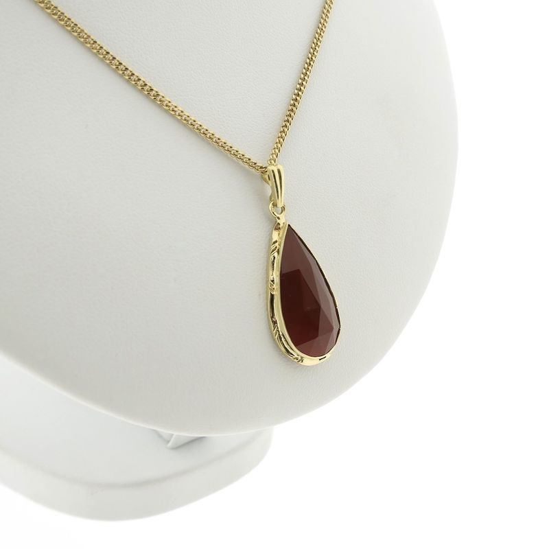 Image 2 of Gold pendant with carnelian