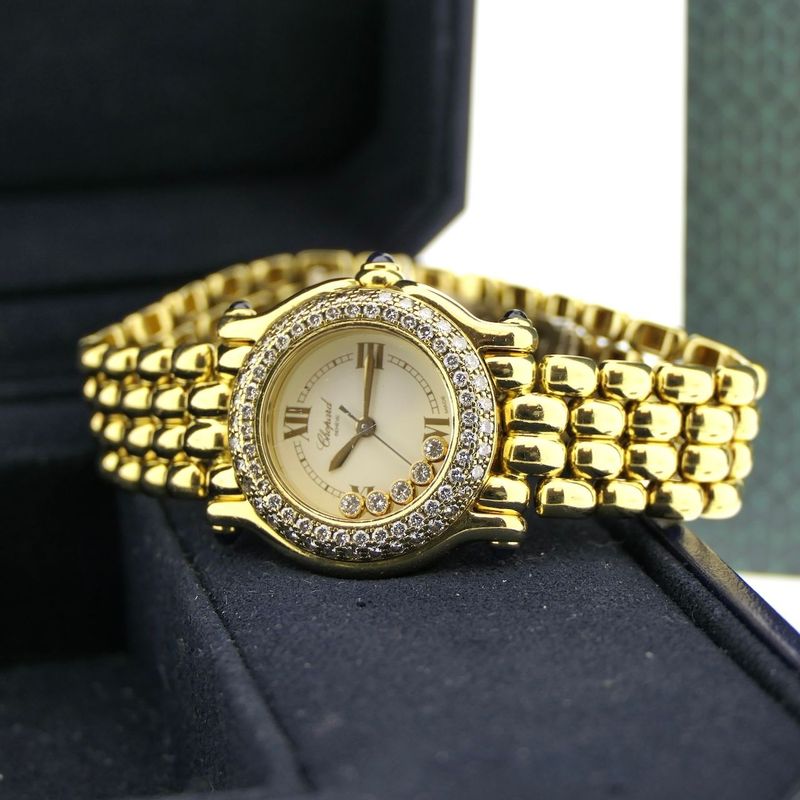 Image 4 of Chopard Happy Sport 27/6151; Exclusive 18ct. Gold Ladies Watch with Diamonds