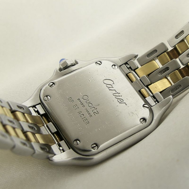 Image 17 of Cartier Panthère '2 Row'; 18k gold/steel women's watch