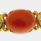 Image 2 of Antique gold brooch with blood coral