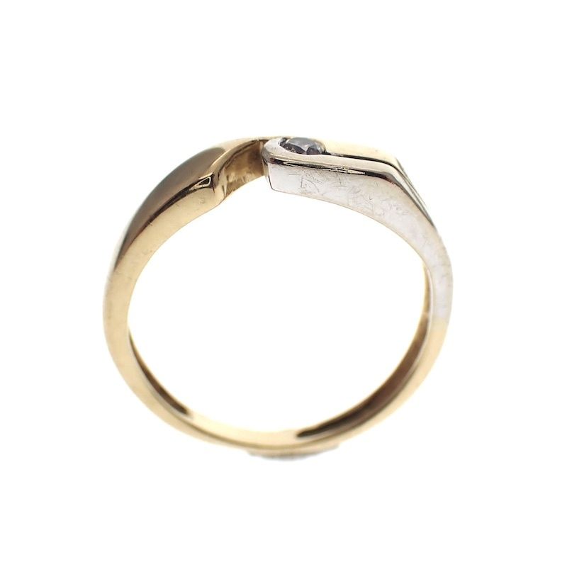Image 3 of Two-tone gold ring with diamond