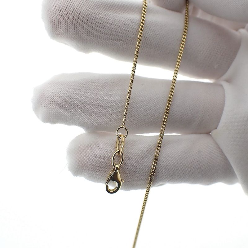 Image 3 of Gold thin gourmet link necklace | 42 cm