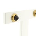 Image 7 of Gold stud earrings with garnet