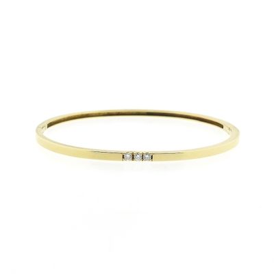 Image 1 of Gold bangle with diamond; 0.09 ct. | Ø 58 mm | Diamond