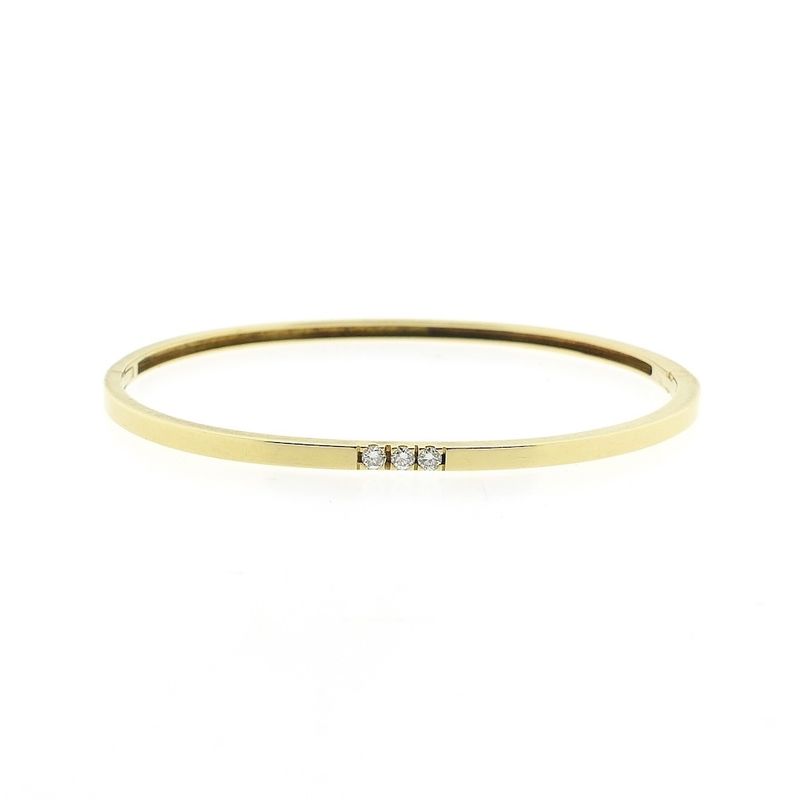 Image 1 of Gold bangle with diamond; 0.09 ct. | Ø 58 mm | Diamond