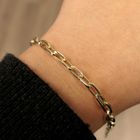 Image 6 of Gold wide anchor link bracelet