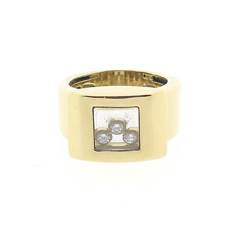 Image 3 of Chopard gold Happy Diamonds ring with diamonds; 0.12 ct.