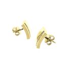 Image 5 of Gold stud earrings with diamond; 0.07 ct.