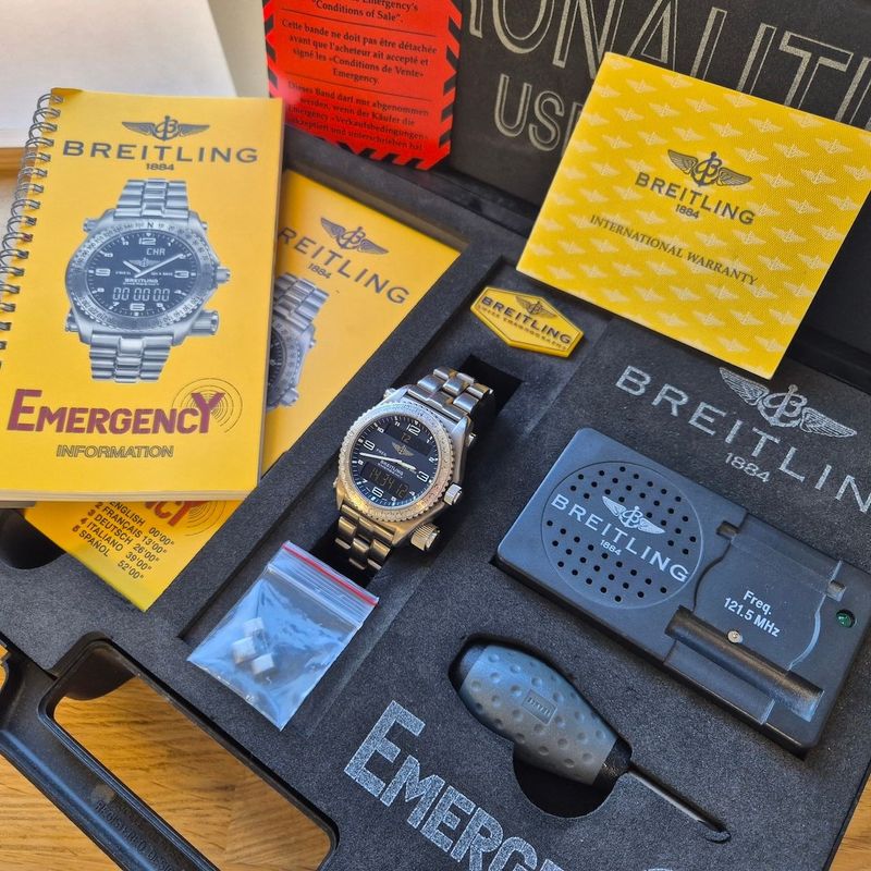 Image 2 of Breitling Emergency E56121.1; Titanium Watch with SOS Transmitter