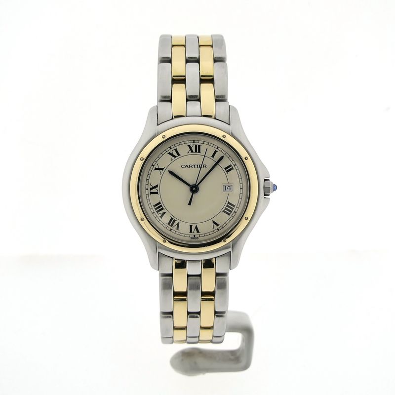 Image 18 of Cartier Cougar 187904; 18k gold/steel unisex watch