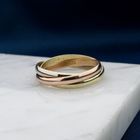 Image 2 of Tricolor Gold Ring; 14 Karat; Size 22.5