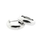 Image 4 of White gold hinged hoop earrings Ø 14.7 mm