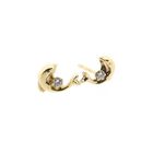 Image 8 of Gold Dolphin Earrings with Zirconia