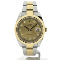Rolex Datejust 41mm 126333; 18k gold/steel men's watch with diamonds