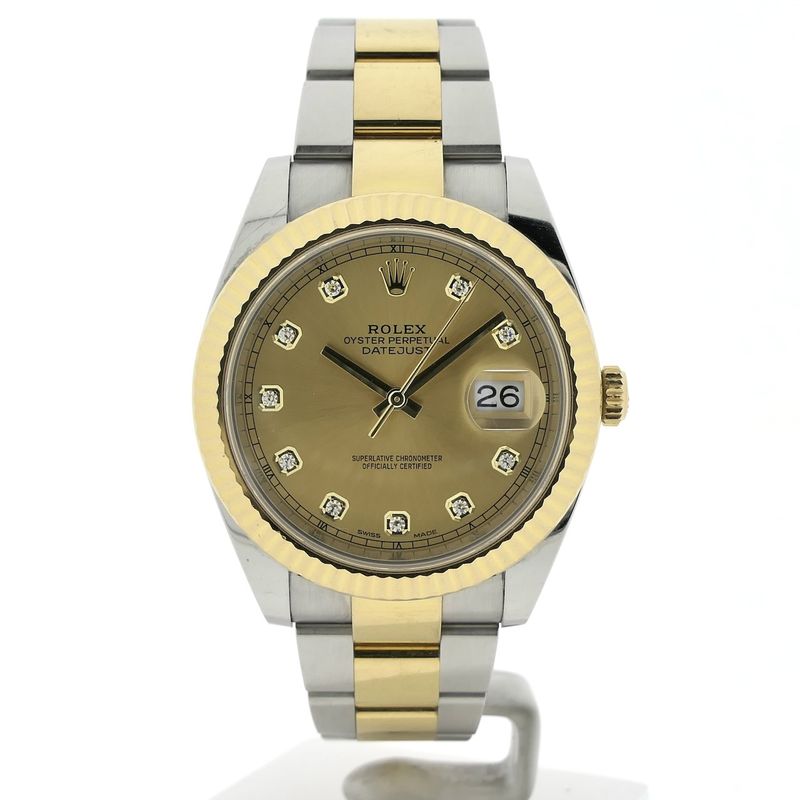 Image 1 of Rolex Datejust 41mm 126333; 18k gold/steel men's watch with diamonds
