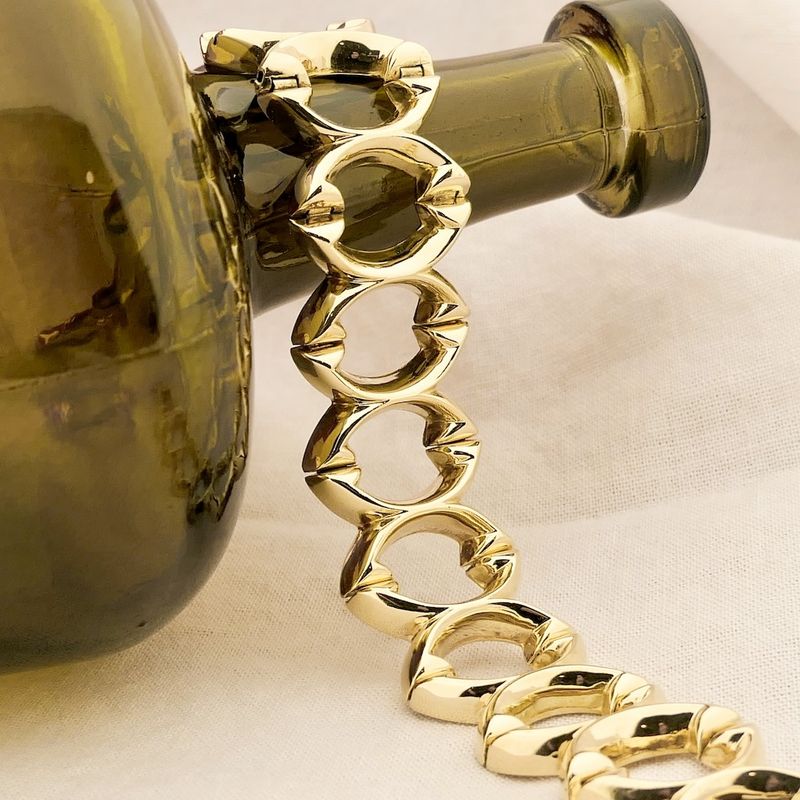 Image 2 of Gold fantasy link bracelet; 19 cm