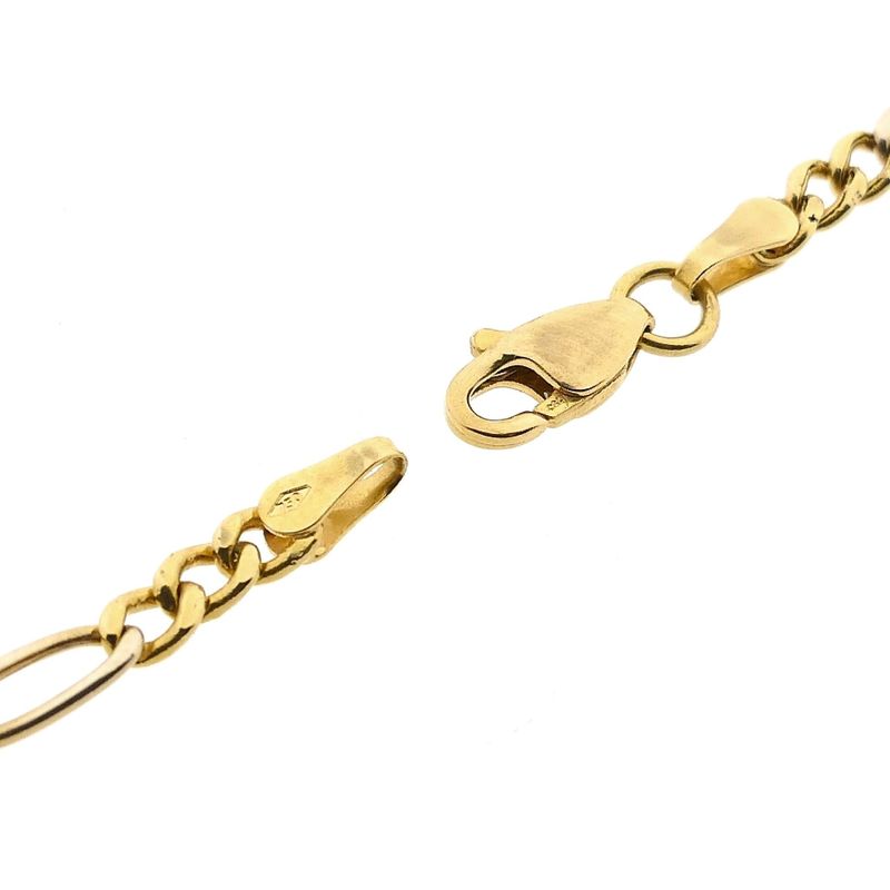 Image 4 of 18K Bicolor Gold Figaro Chain | 53.5 cm