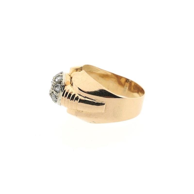 Image 7 of Rose gold entourage ring with diamonds; 0.25 ct.