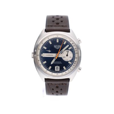 Heuer Carrera 1553 Automatic Chronograph; Vintage Heren Horloge Afbeelding 1 van Heuer Carrera 1553 Automatic Chronograph; Vintage Heren Horloge