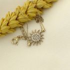 Image 7 of Gold bracelet with sun and zirconia | 17 cm