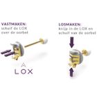 Image 5 of LOX; Safety clasps for earrings; silver-colored (2 pairs)