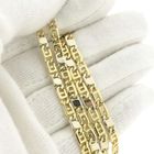 Image 7 of Two-tone gold navy link necklace; Men | 61 cm