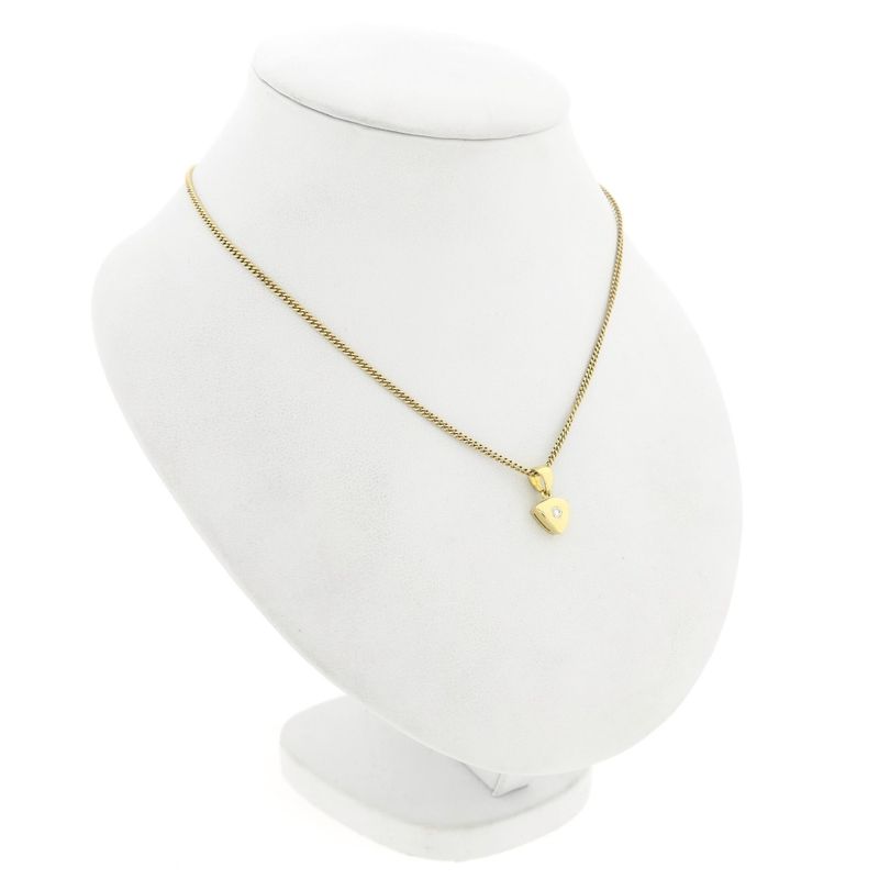 Image 4 of Gold Pendant with Diamond; 0.05 ct.