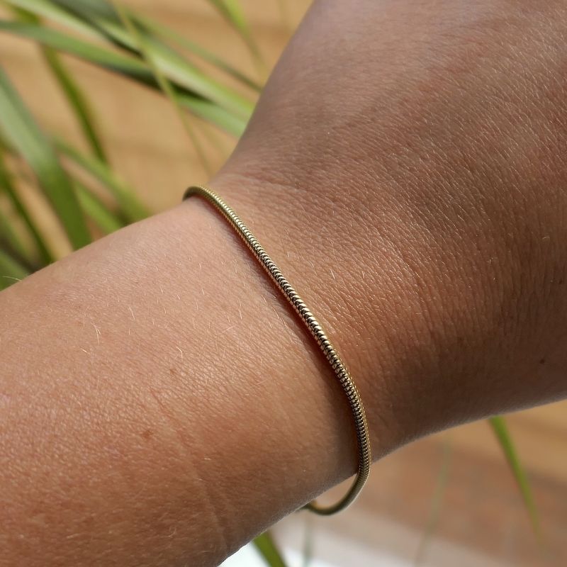 Image 10 of Gold snake link bracelet | 19.5 cm