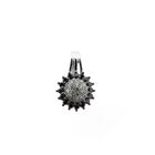 Image 1 of White gold entourage pendant with black diamond | 0.67 ct.