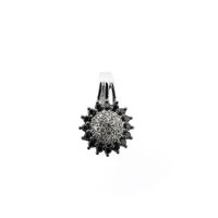White gold entourage pendant with black diamond | 0.67 ct.
