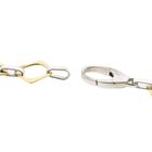 Image 5 of Bicolor Gold Necklace with Fantasy Links; 14 Karat; 45.5 cm