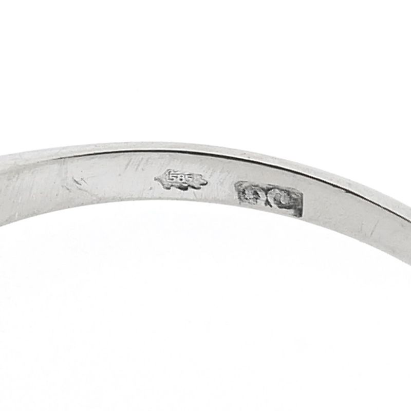 Image 6 of White gold solitaire ring with diamond | 0.16 ct.