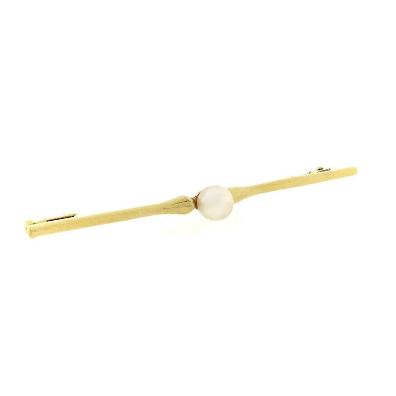 Image 5 of Gold brooch with cultured pearl