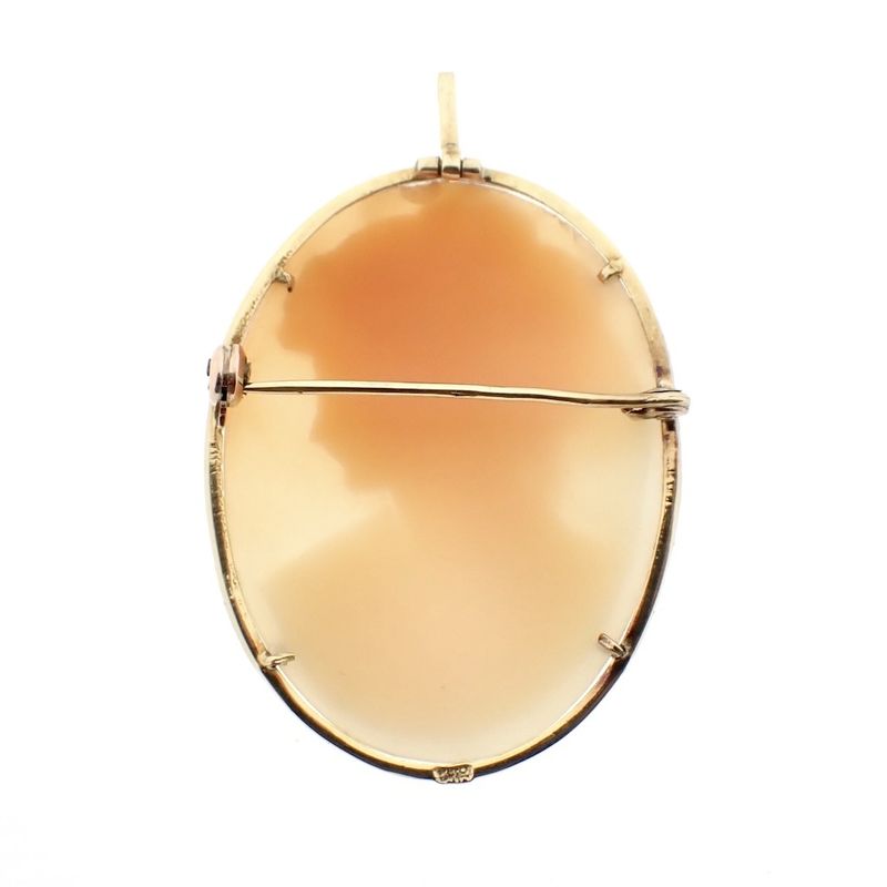 Image 8 of Gold brooch/pendant with cameo